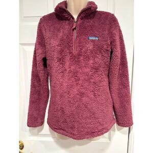 Patagonia Los Gatos 1/4 Zip Fleece Pullover Women’s XS Burgundy Sherpa Sweater